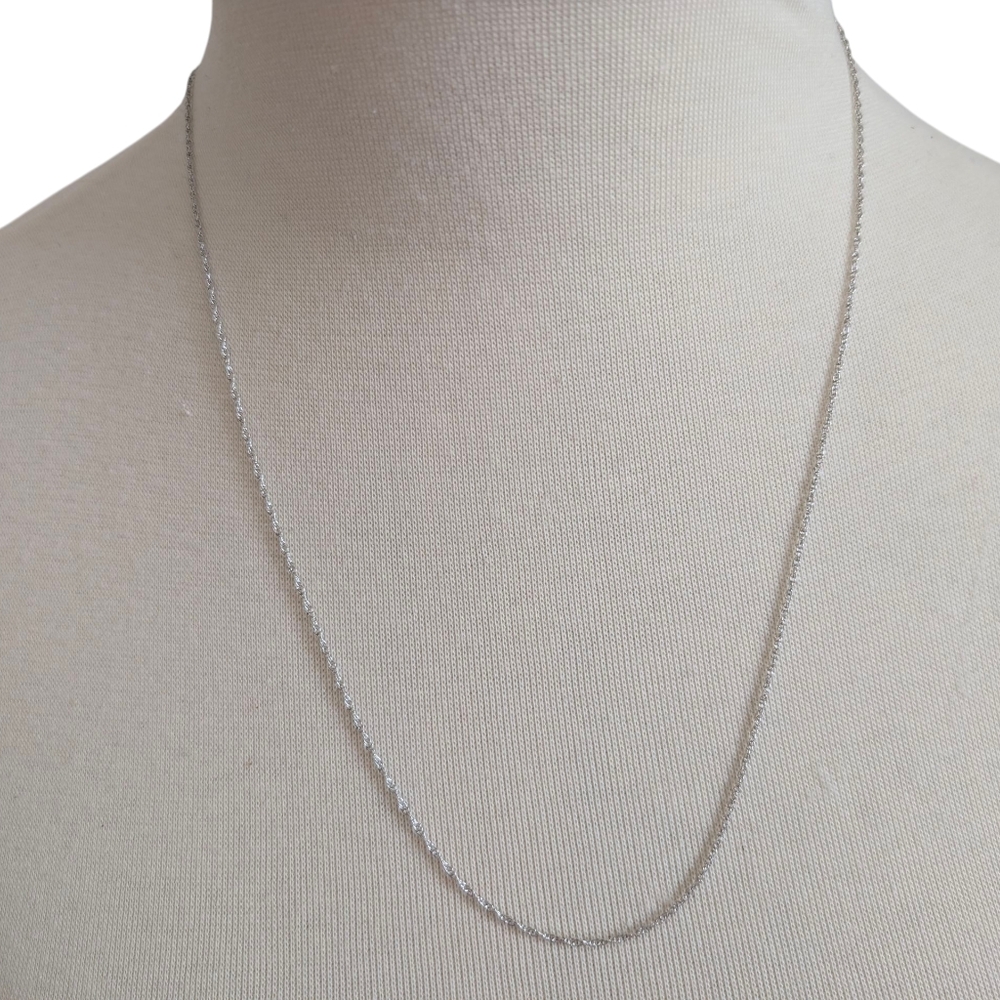 STERLING WOVEN Wheat Twist Chain Vintage Silver 31" 5g